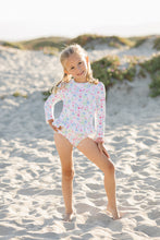 Load image into Gallery viewer, FLOWER PRINT RASH GUARD SWIMSUIT