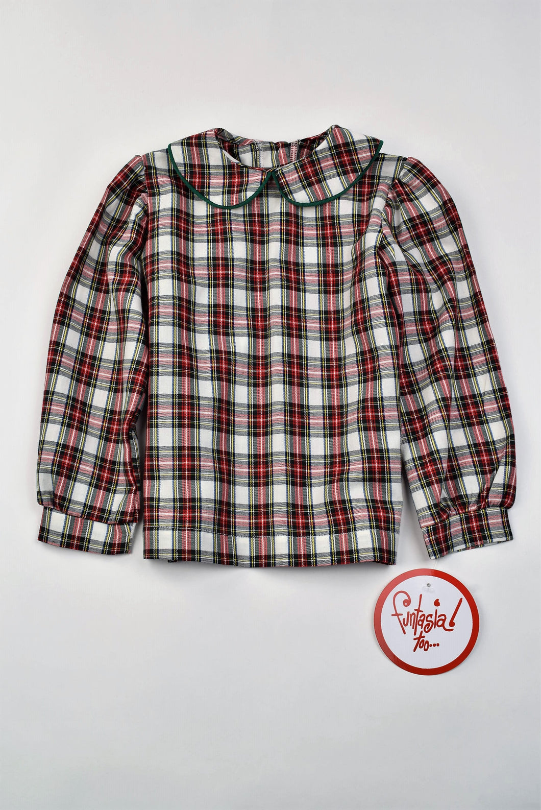 Girls Holiday Plaid Blouse