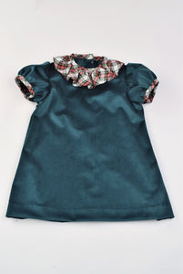 Girls Hunter Velvet Float Dress
