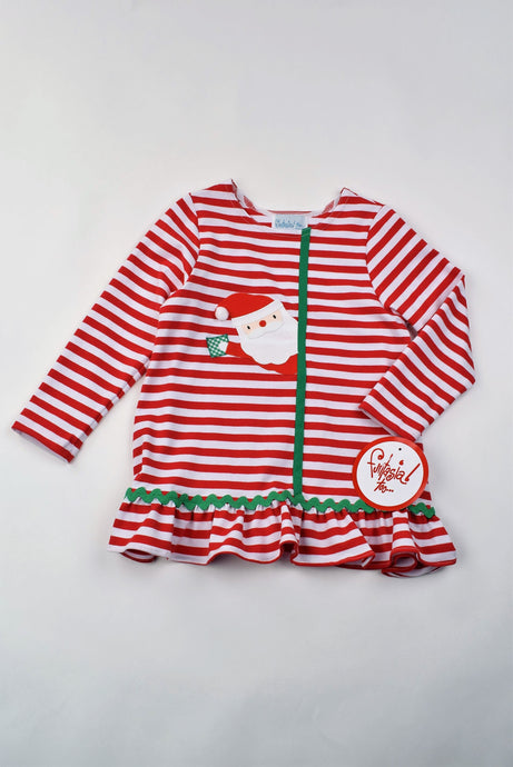Girls Baby Doll Top Santa