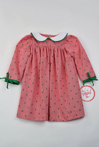 Girls Long Sleeve Tree Print Dress