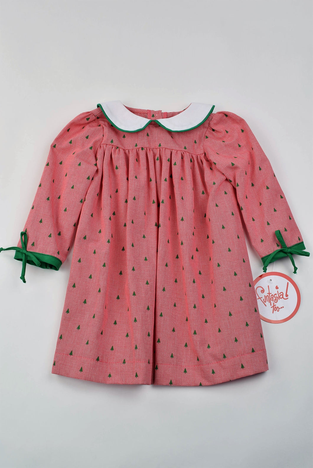 Girls Long Sleeve Tree Print Dress