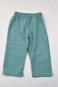 Boys Green Check Pants