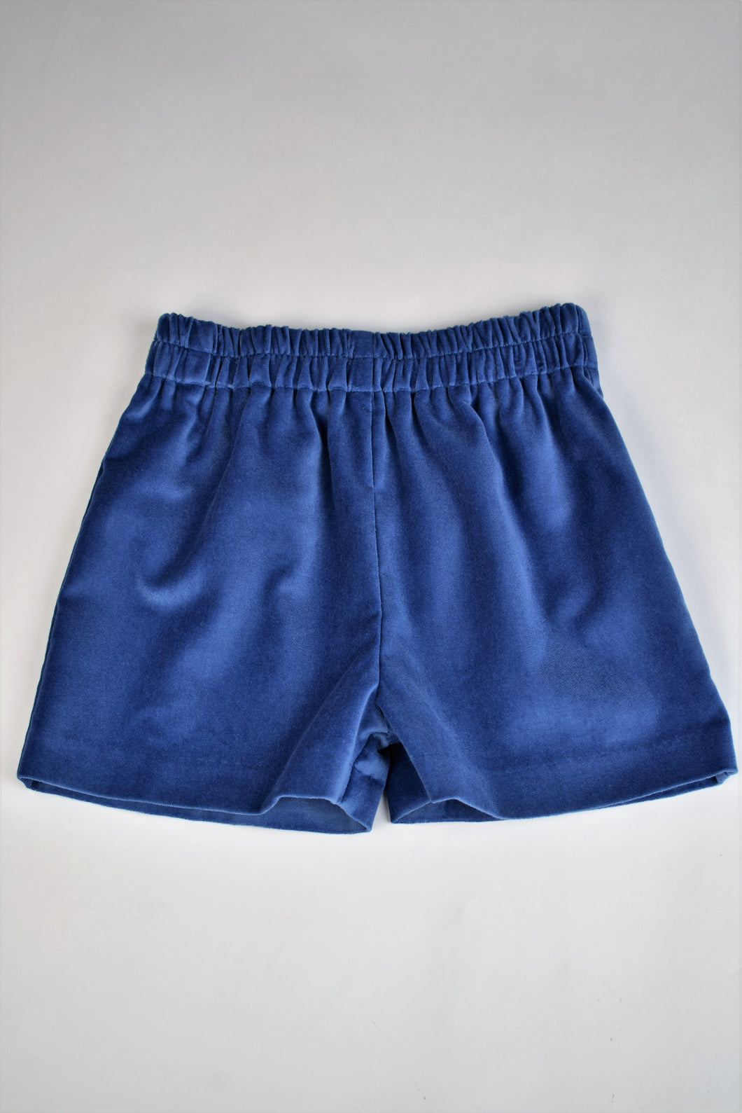 Boys Blue Velvet Shorts