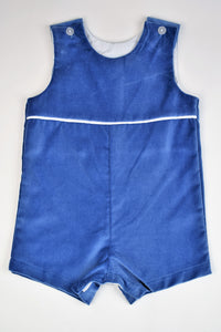 Boys Blue Velvet Shortall