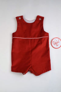 Boys Red Velvet Shortall