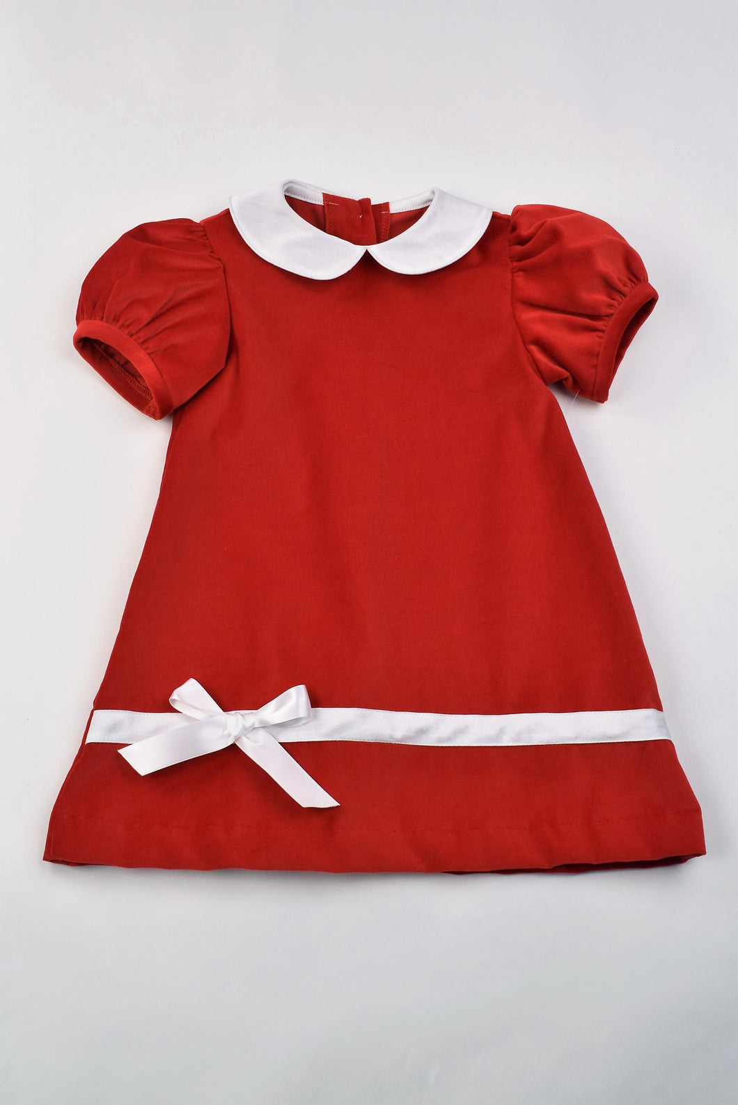 Girls Red Velvet Float Dress