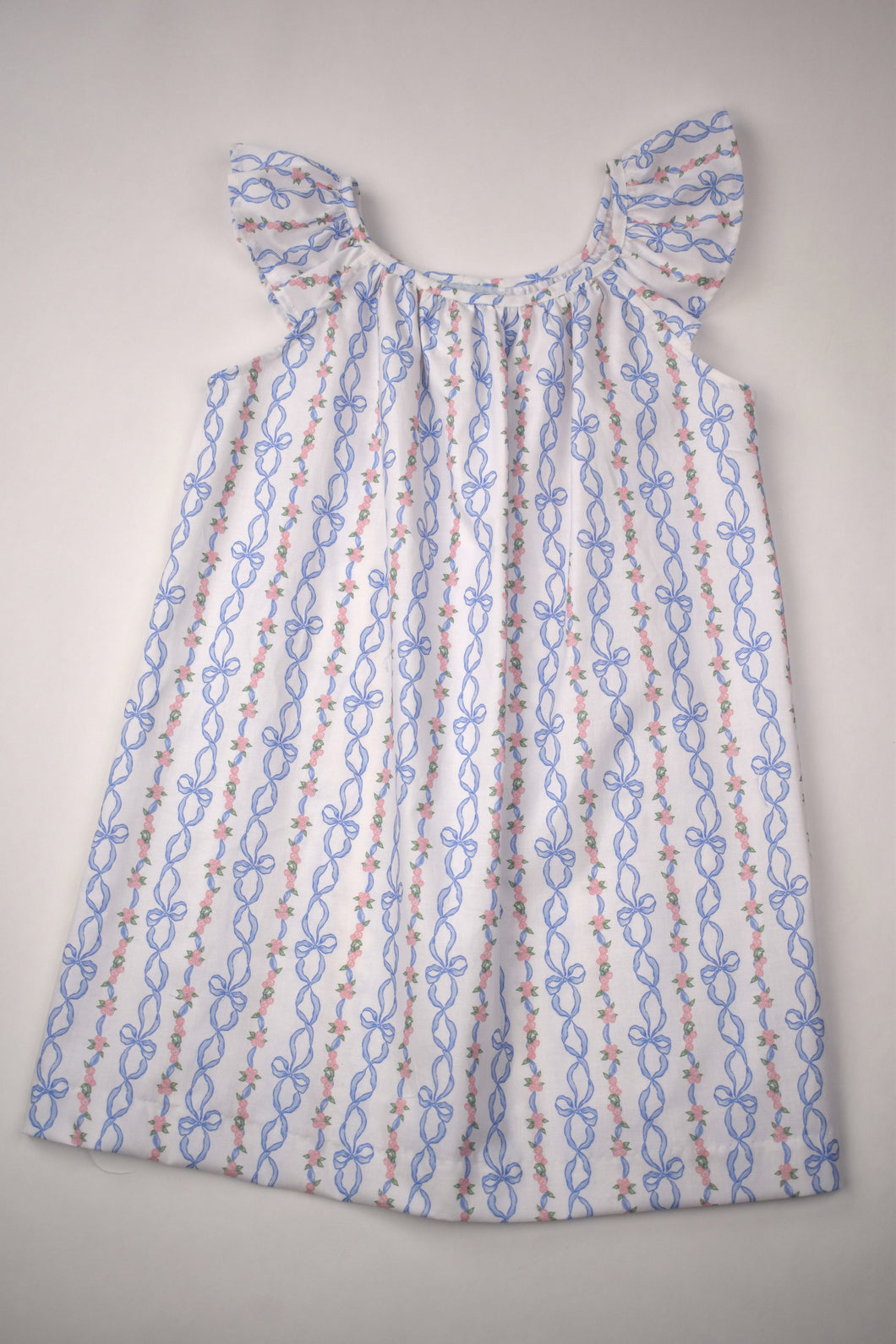 A LINE DRESS BOWS PRINT