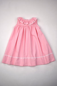 PINK RUFFLE DRESS LACE TRIM