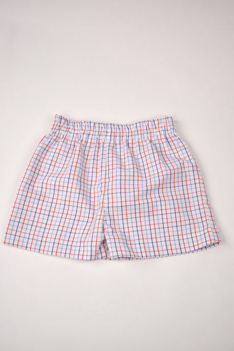 PRIMARY PLAID BOYS SHORTS