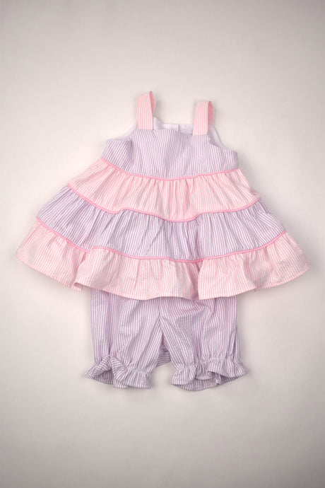 Pink and Lavender Tiered Popover Set