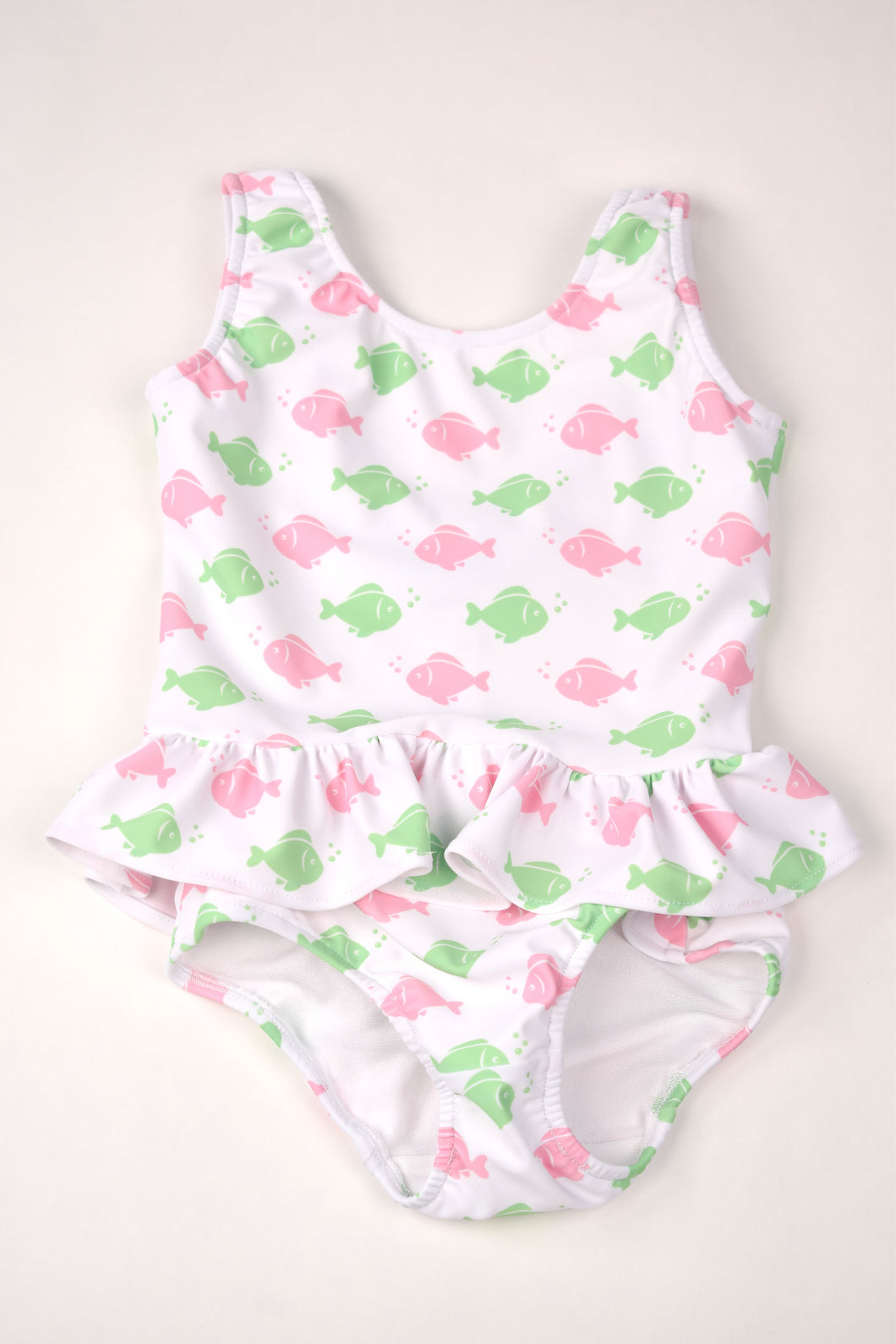 Fish Print Ruffle Swimsuit