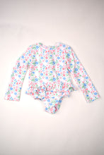 Load image into Gallery viewer, FLOWER PRINT RASH GUARD SWIMSUIT