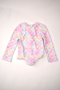 RASH GUARD SWIMSUIT WITH SCALES