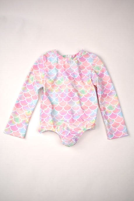 RASH GUARD SWIMSUIT WITH SCALES